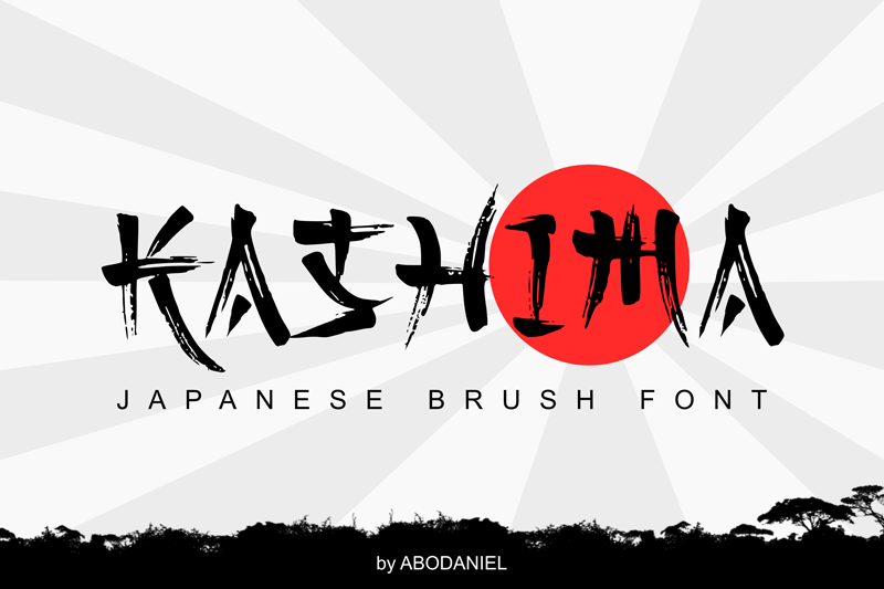 Ejemplo de fuente Kashima Brush