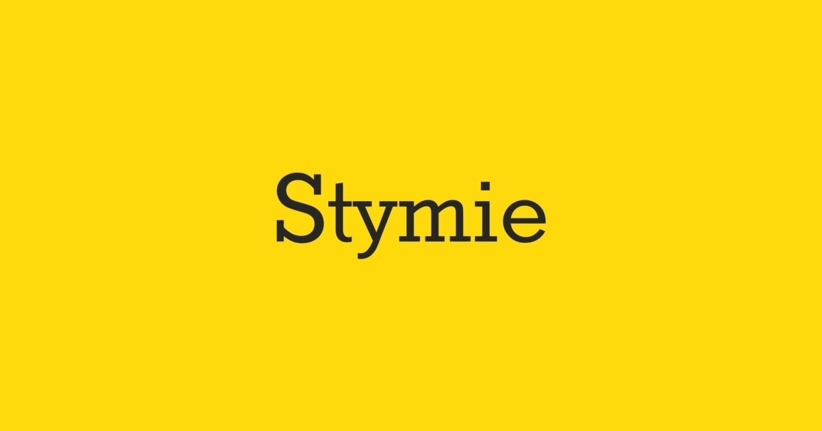 Ejemplo de fuente Stymie SB X Light Italic