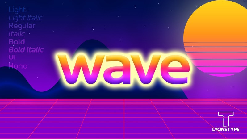 Ejemplo de fuente The Wave Sans Regular