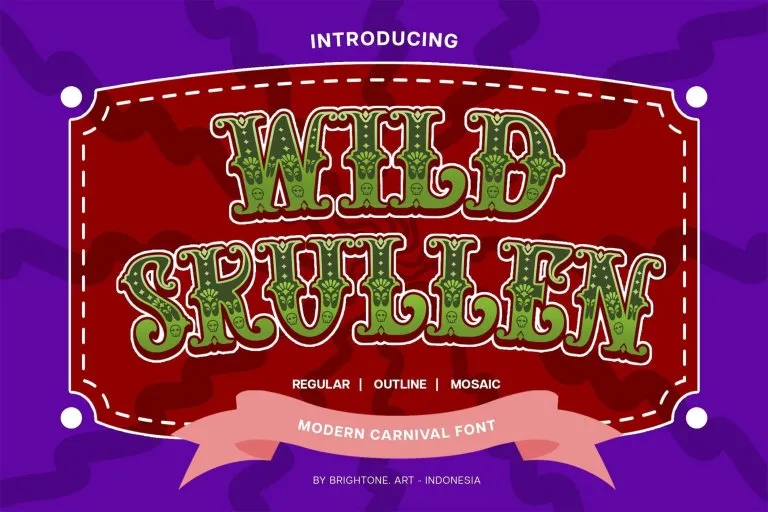 Ejemplo de fuente Wild Skullen Ver3