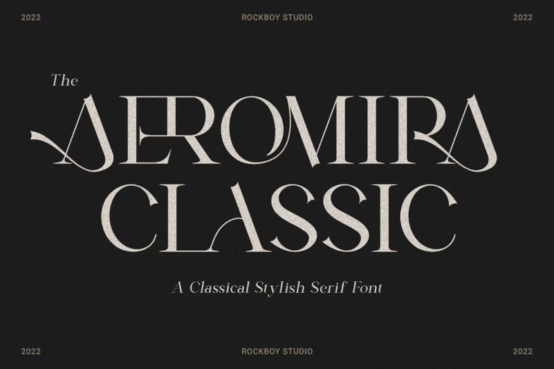 Ejemplo de fuente Aeromira Classic Regular