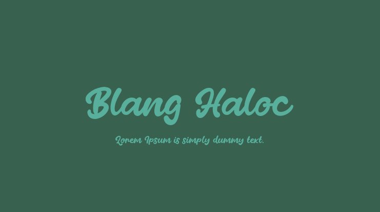 Ejemplo de fuente Blang Haloc Regular