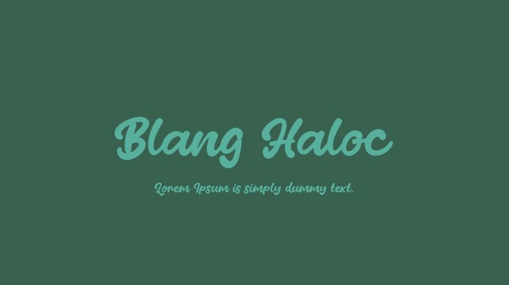 Ejemplo de fuente Blang Haloc Display