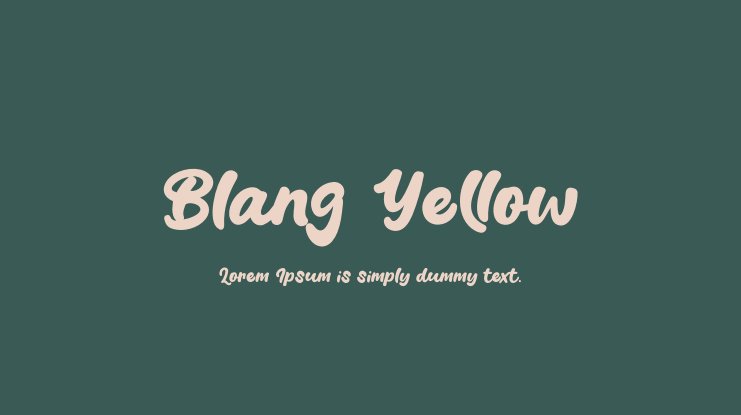 Ejemplo de fuente Blang Yellow