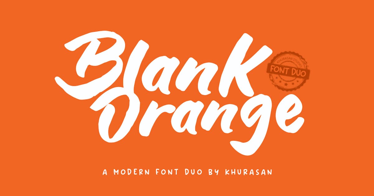 Ejemplo de fuente Blank Orange