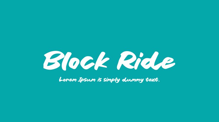 Ejemplo de fuente Block Ride