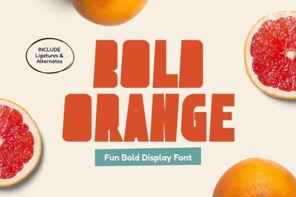 Ejemplo de fuente Bold Orange