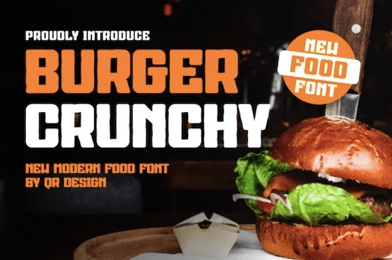 Ejemplo de fuente Burger Crunchy