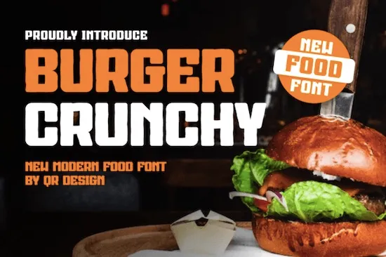 Ejemplo de fuente Burger Crunchy Regular