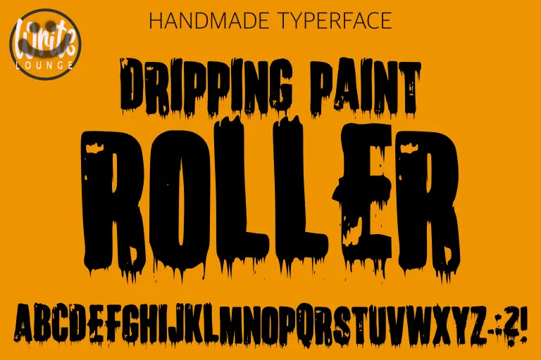 Ejemplo de fuente Dripping Paint Roller