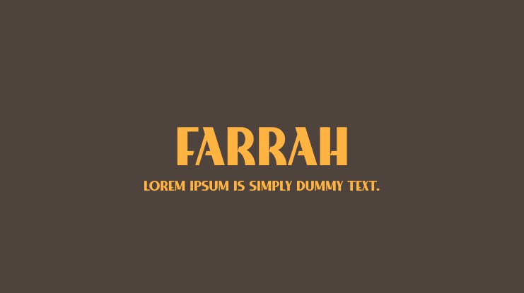 Ejemplo de fuente Farrah