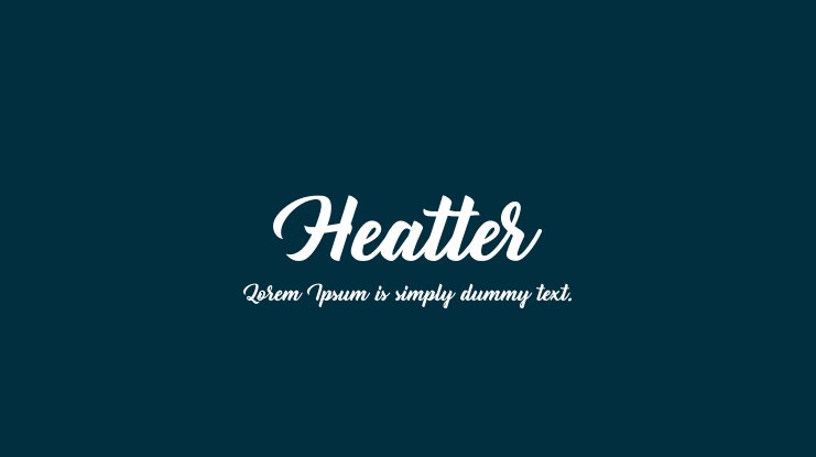 Ejemplo de fuente Heatter