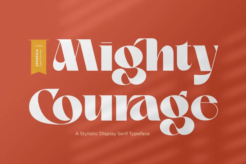Ejemplo de fuente Mighty Courage