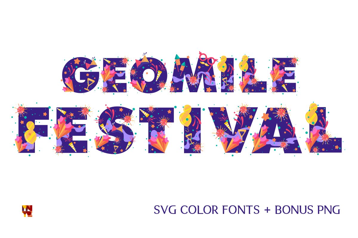 Ejemplo de fuente Geomile Festival Regular