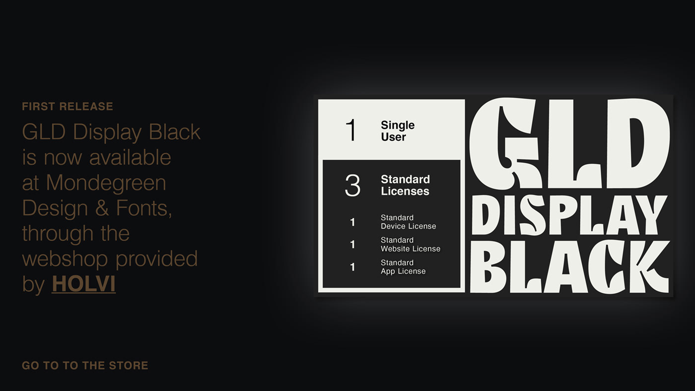 Ejemplo de fuente GLD Display Black