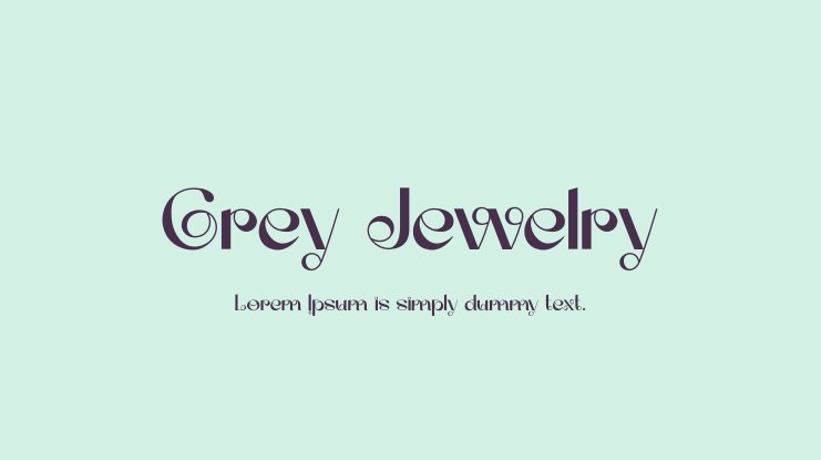 Ejemplo de fuente Grey Jewelry Regular