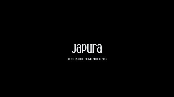 Ejemplo de fuente Japura Regular