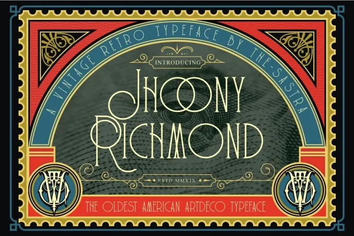 Ejemplo de fuente Jhoony Richmond Regular