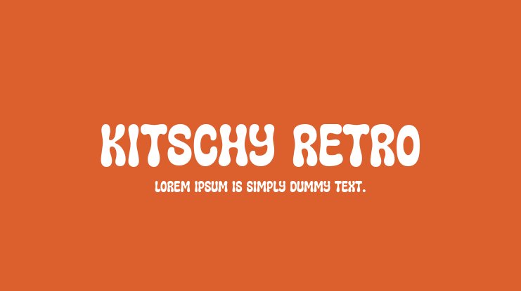 Ejemplo de fuente Kitschy Retro Regular
