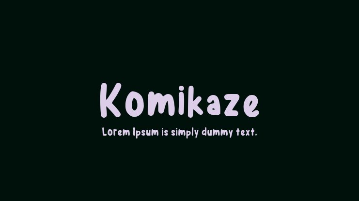 Ejemplo de fuente Komikaze