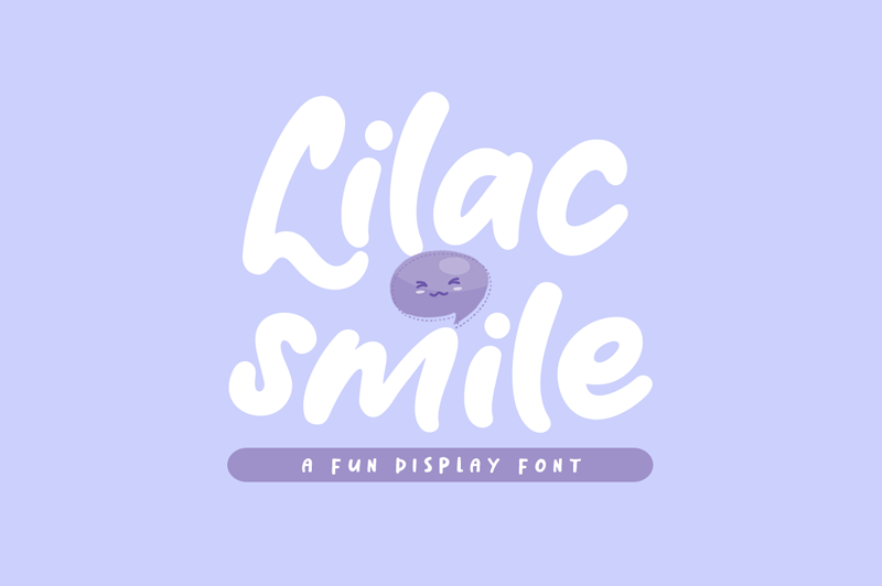 Ejemplo de fuente Lilac Smile Regular