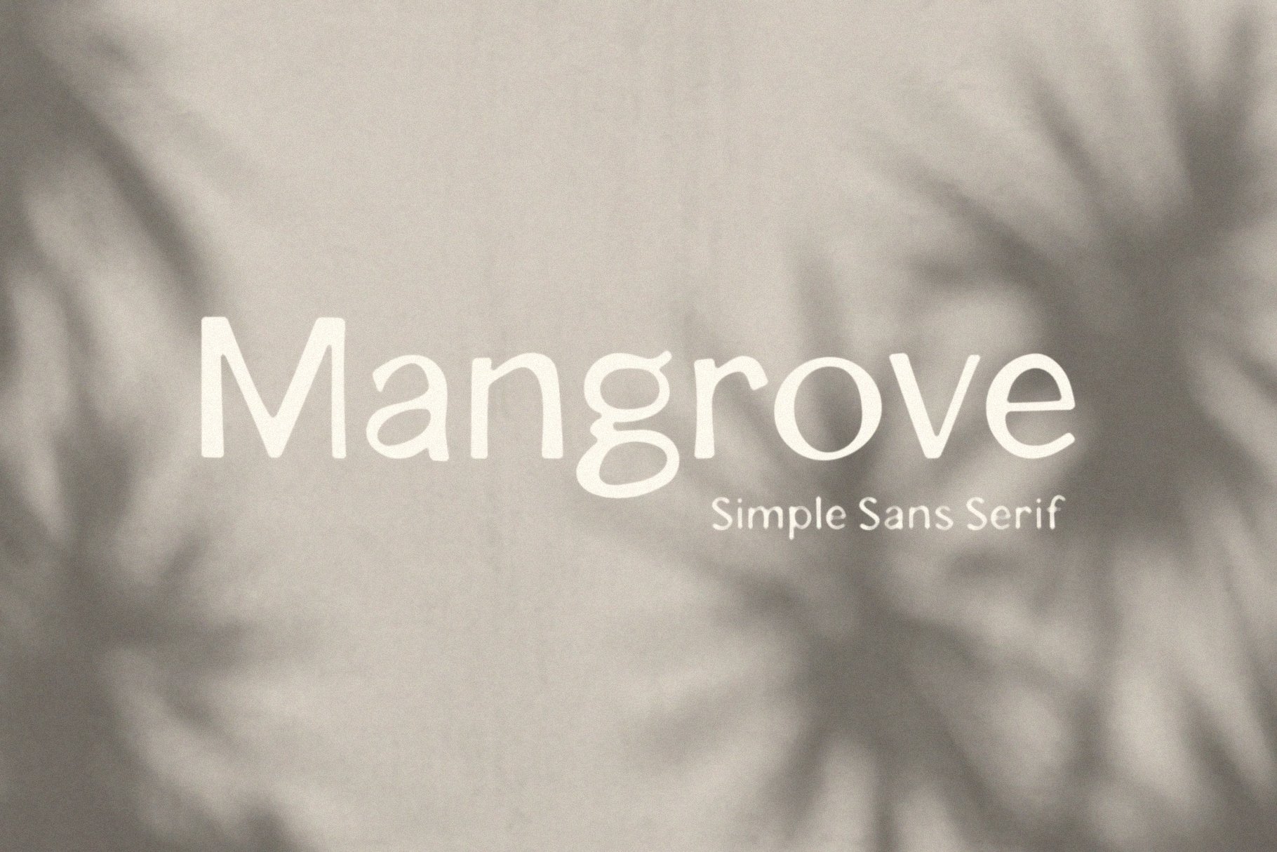 Ejemplo de fuente Mangrove Regular