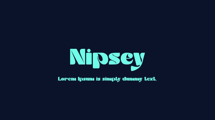 Ejemplo de fuente Nipsey Regular