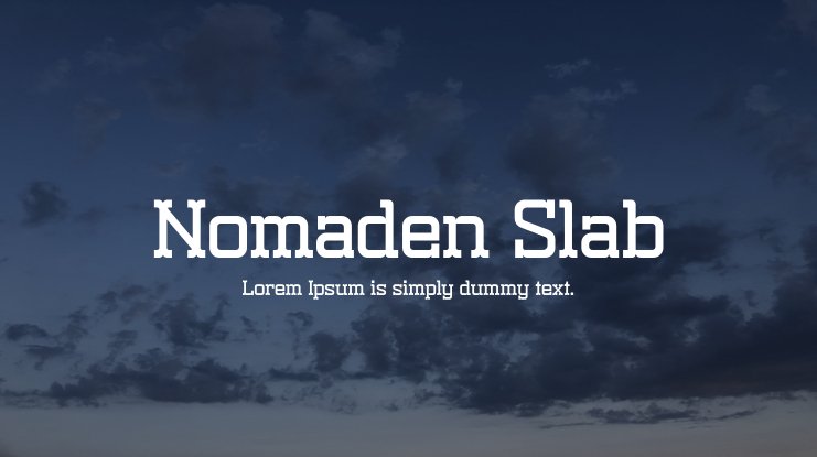 Ejemplo de fuente Nomaden Slab Slab