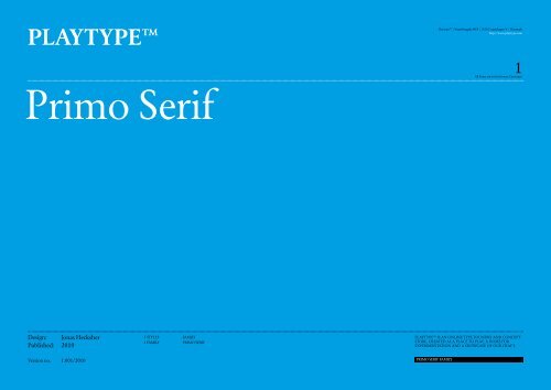 Ejemplo de fuente Primo Serif Italic