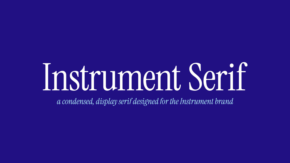 Ejemplo de fuente Instrument Serif Italic