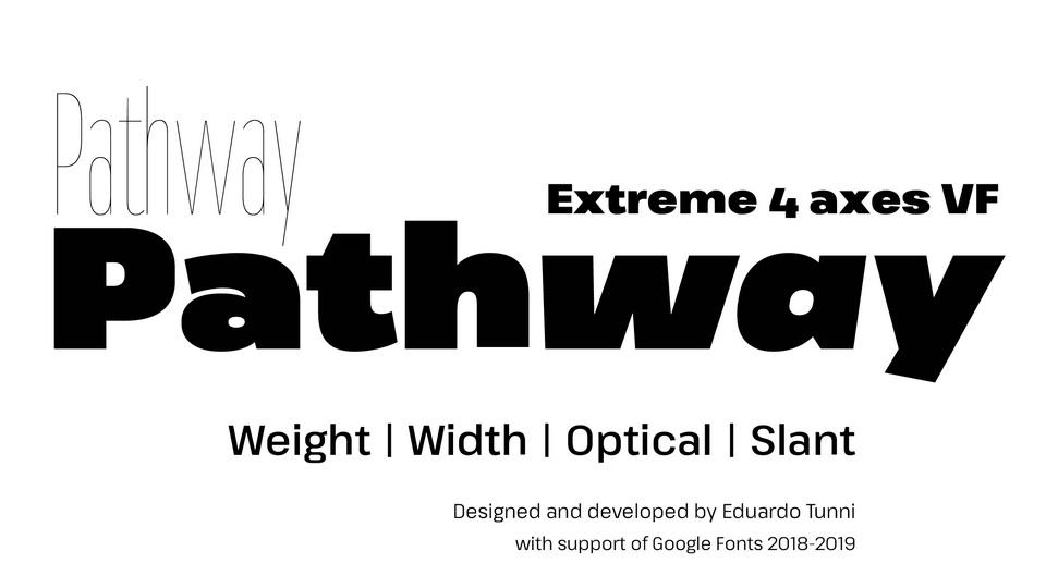 Ejemplo de fuente Pathway Extreme Condensed ExtraLight Italic