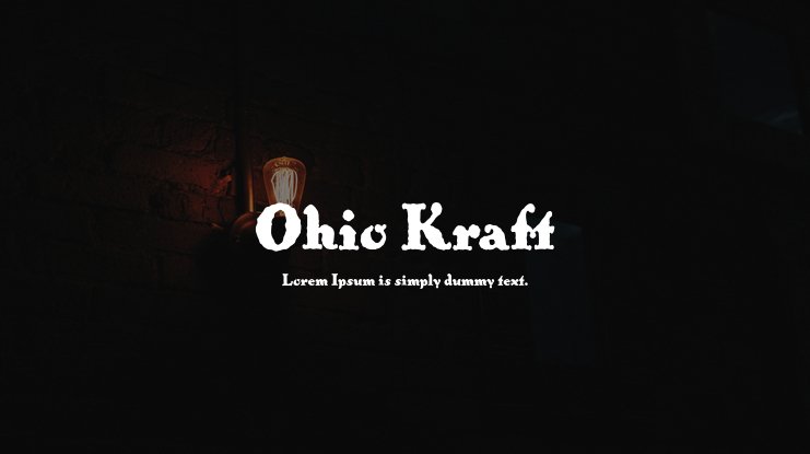 Ejemplo de fuente Ohio Kraft Regular
