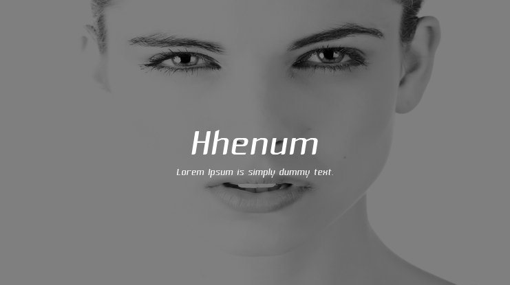 Ejemplo de fuente Hhenum Italic