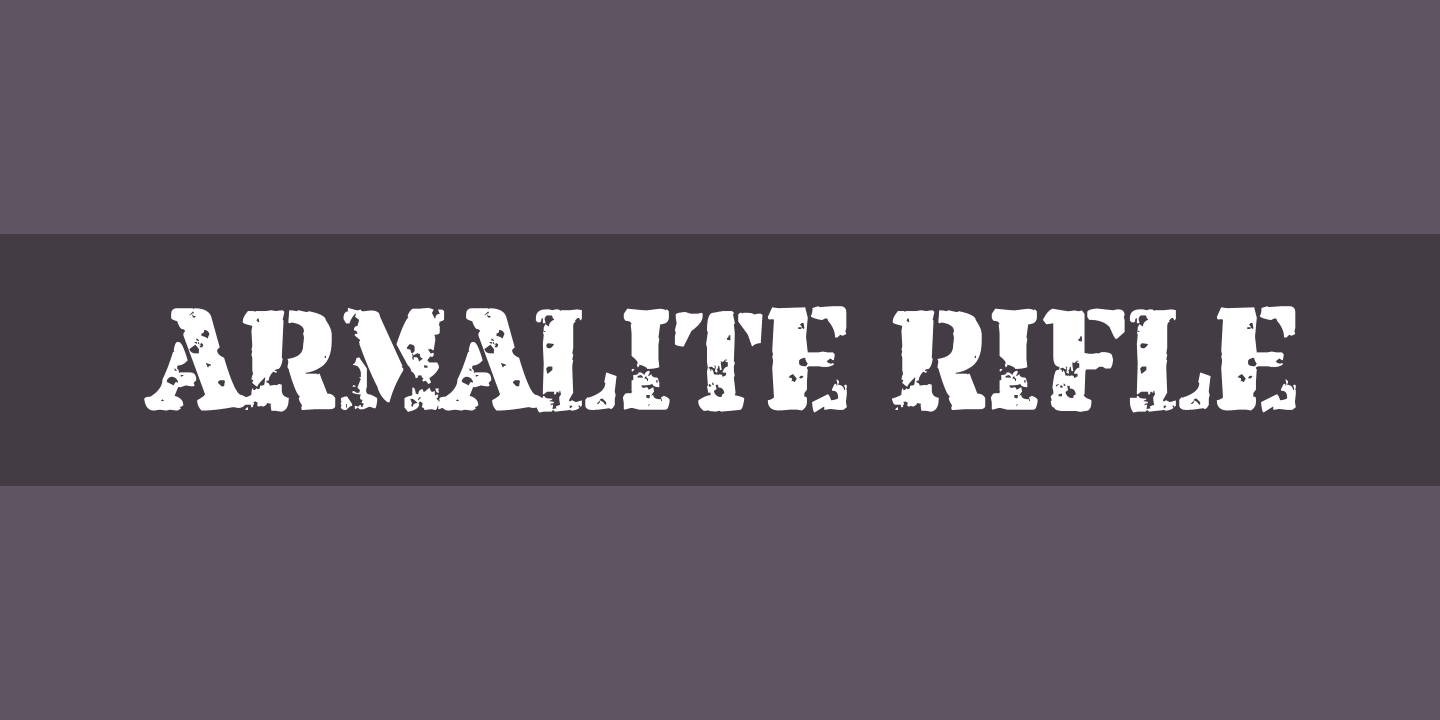 Ejemplo de fuente Armalite Rifle Regular