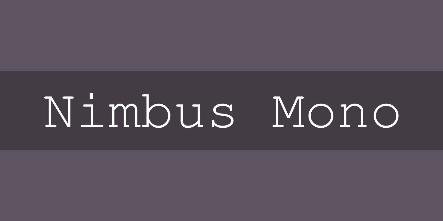 Ejemplo de fuente Nimbus Mono Bold
