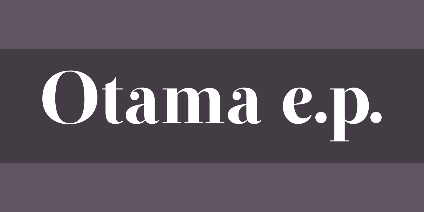 Ejemplo de fuente Otama e.p. Regular