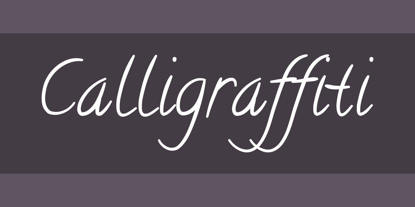 Ejemplo de fuente Calligraffiti Regular