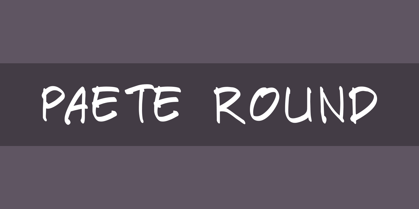 Ejemplo de fuente Paete Round Bold Italic