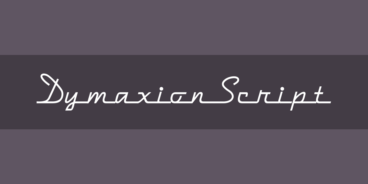 Ejemplo de fuente DymaxionScript Regular