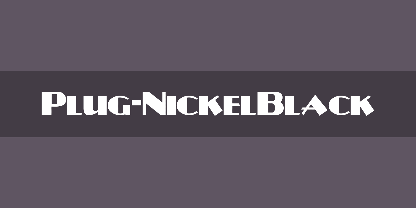 Ejemplo de fuente Plug-NickelBlack Regular