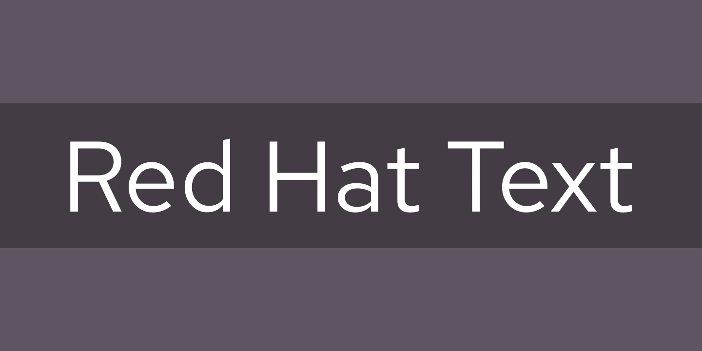 Ejemplo de fuente Red Hat Text Bold Italic