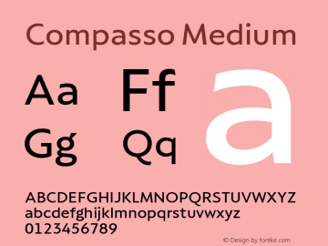 Ejemplo de fuente Compasso Condensed