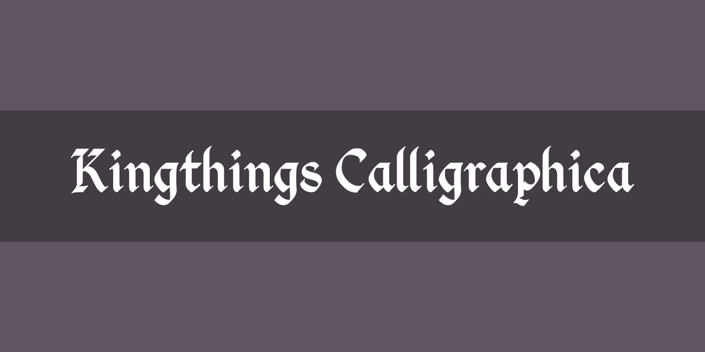 Ejemplo de fuente Kingthings Calligraphica Regular