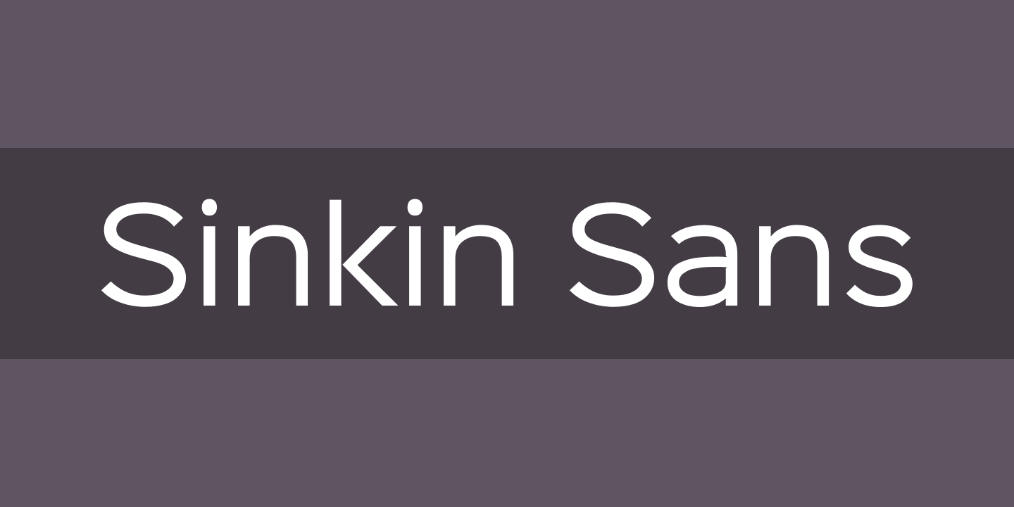 Ejemplo de fuente Sinkin Sans