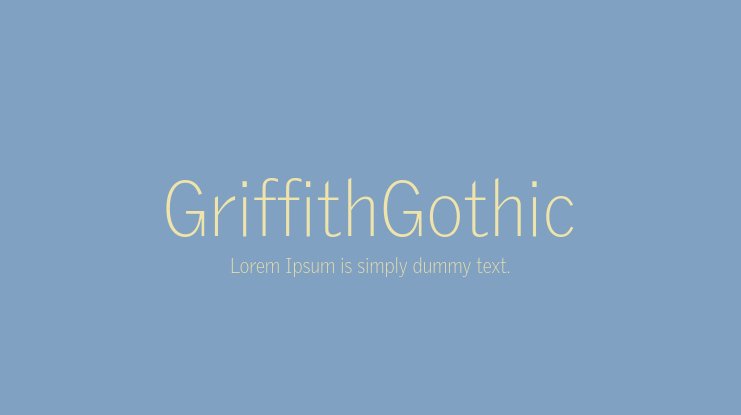 Ejemplo de fuente Griffith Gothic