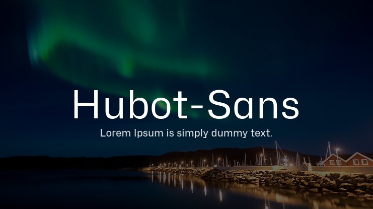 Ejemplo de fuente Hubot Sans Normal Extra Light Italic