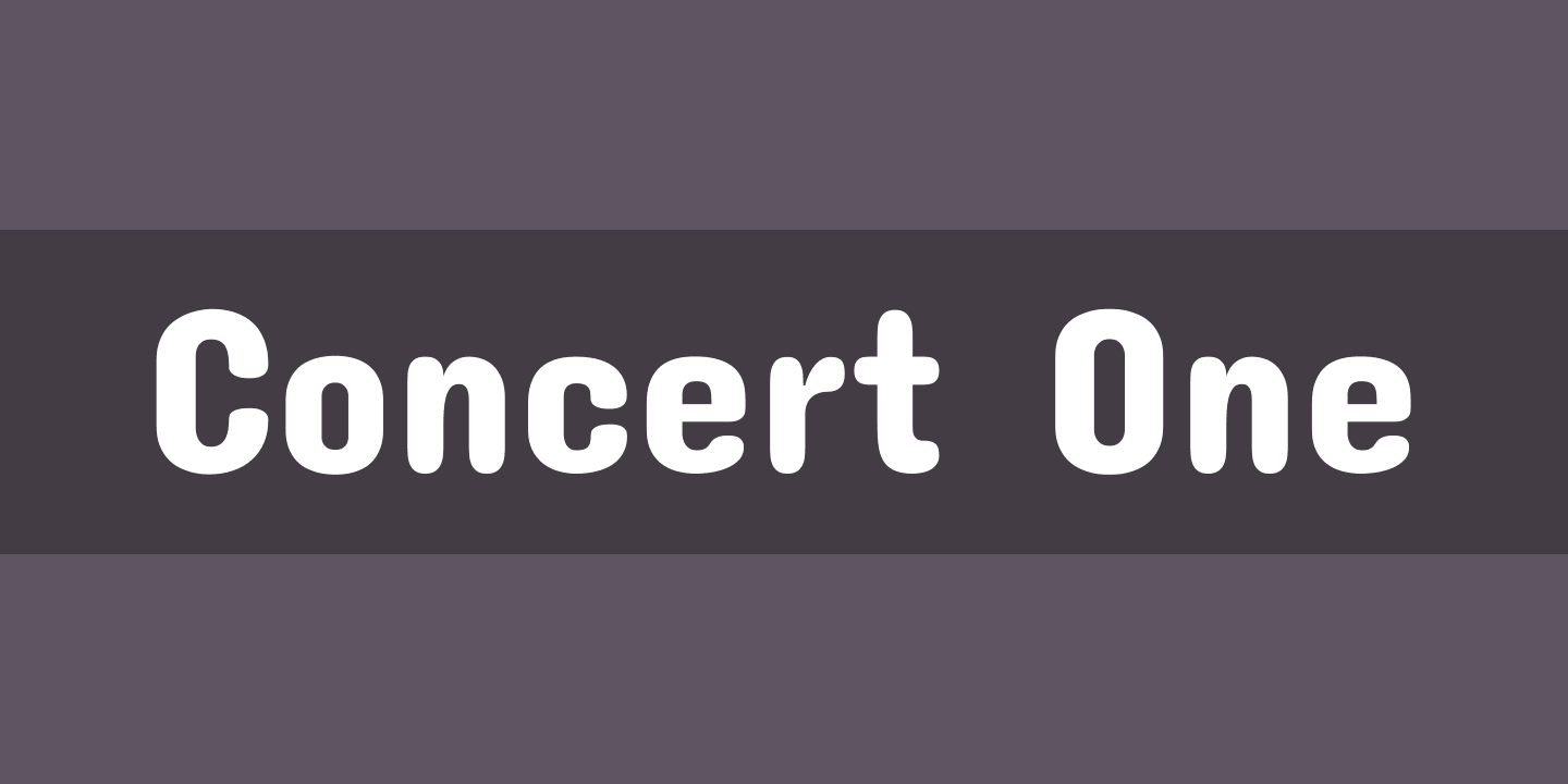Ejemplo de fuente Concert One Regular