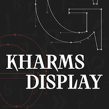Ejemplo de fuente Kharms Display