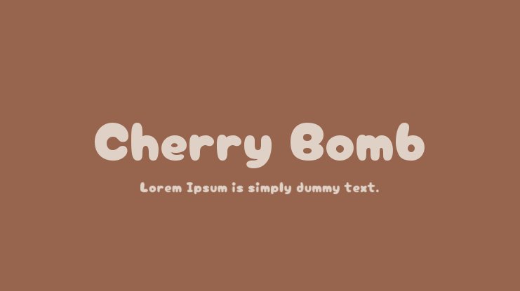Ejemplo de fuente Cherry Bomb One