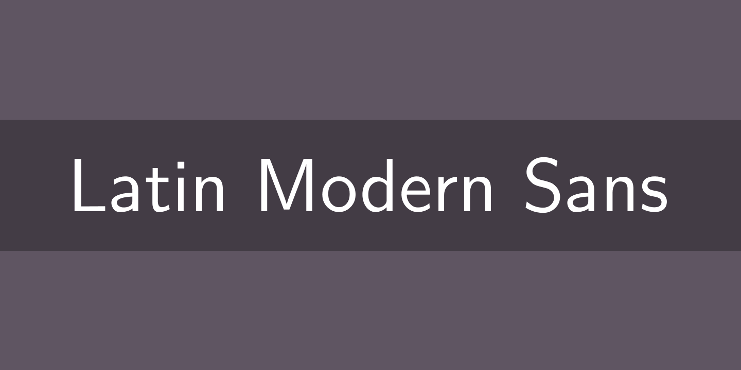 Ejemplo de fuente Latin Modern Sans 10 Oblique